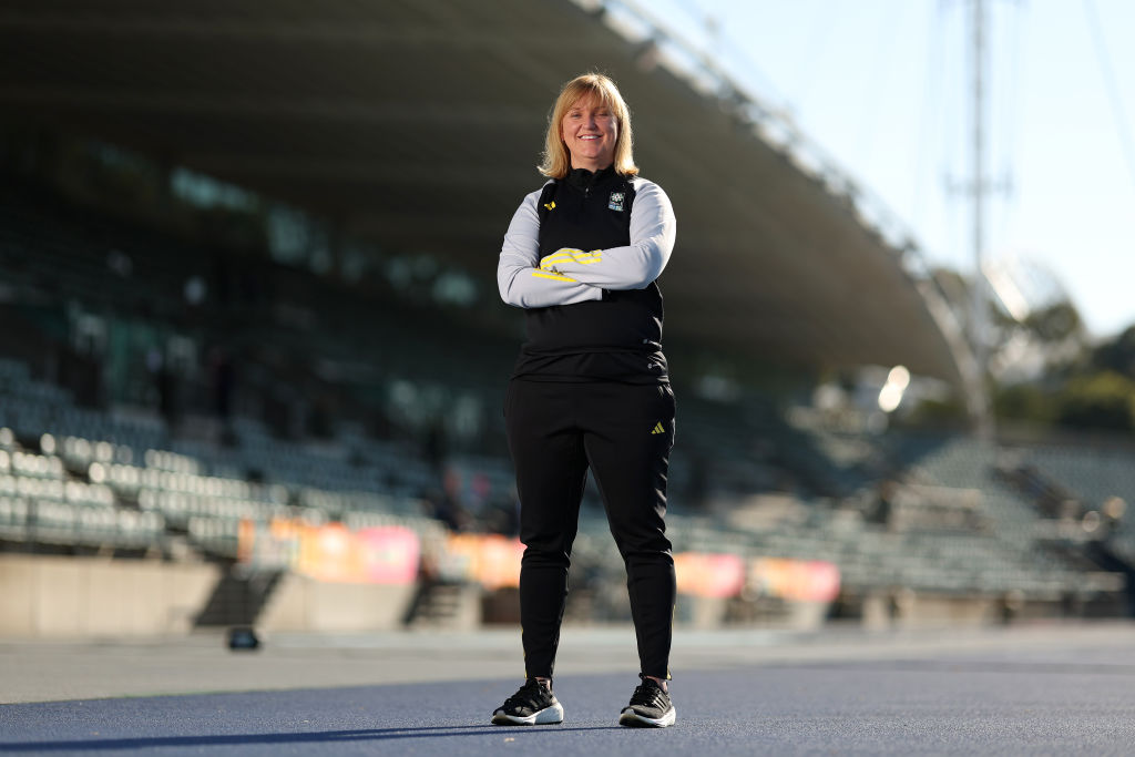 Renae Coghill, Football Australia's Elite Refereeing Coach, poses for a photograph during a Referees' Media Day at Sydney Olympic Park Athletic Centre on July 27, 2023 in Sydney / Gadigal, Australia. (Photo by Mark Metcalfe - FIFA/FIFA via Getty Images)