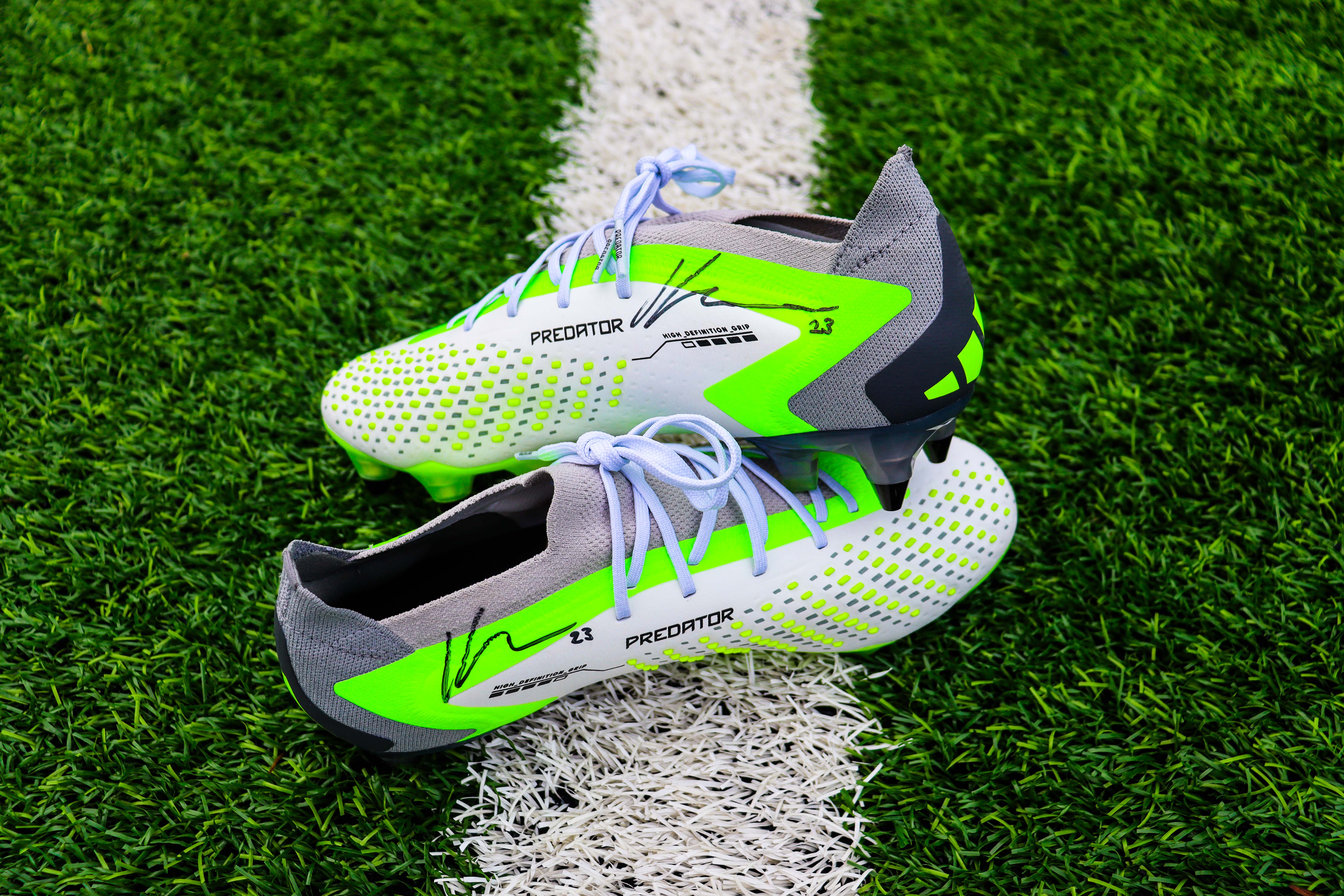 Kyra Cooney-Cross' signed boots.