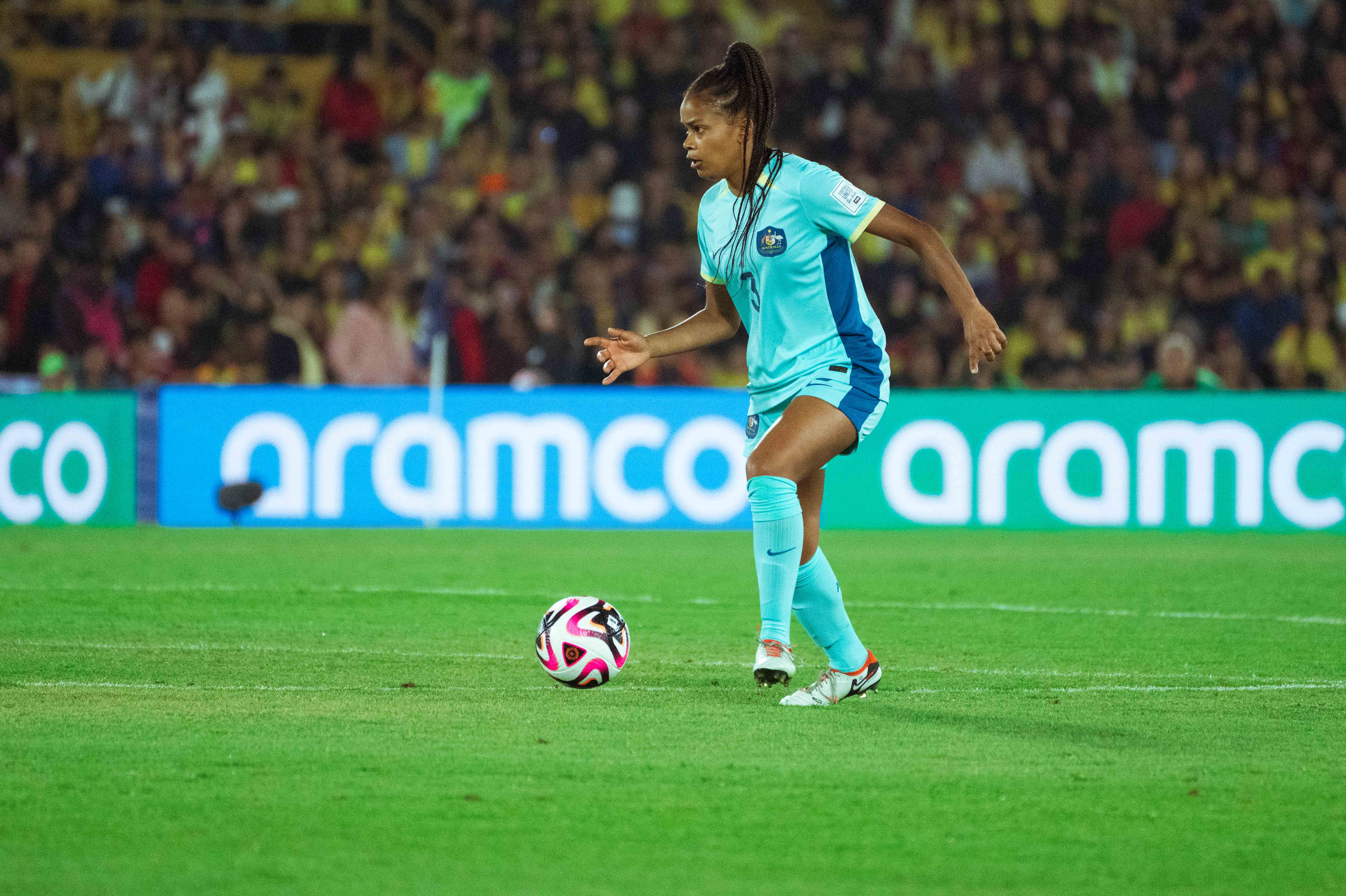 Naomi Chinnama during the FIFA U20 Women's World Cup in Colombia. (Photo: Ann Odong/Football Australia)