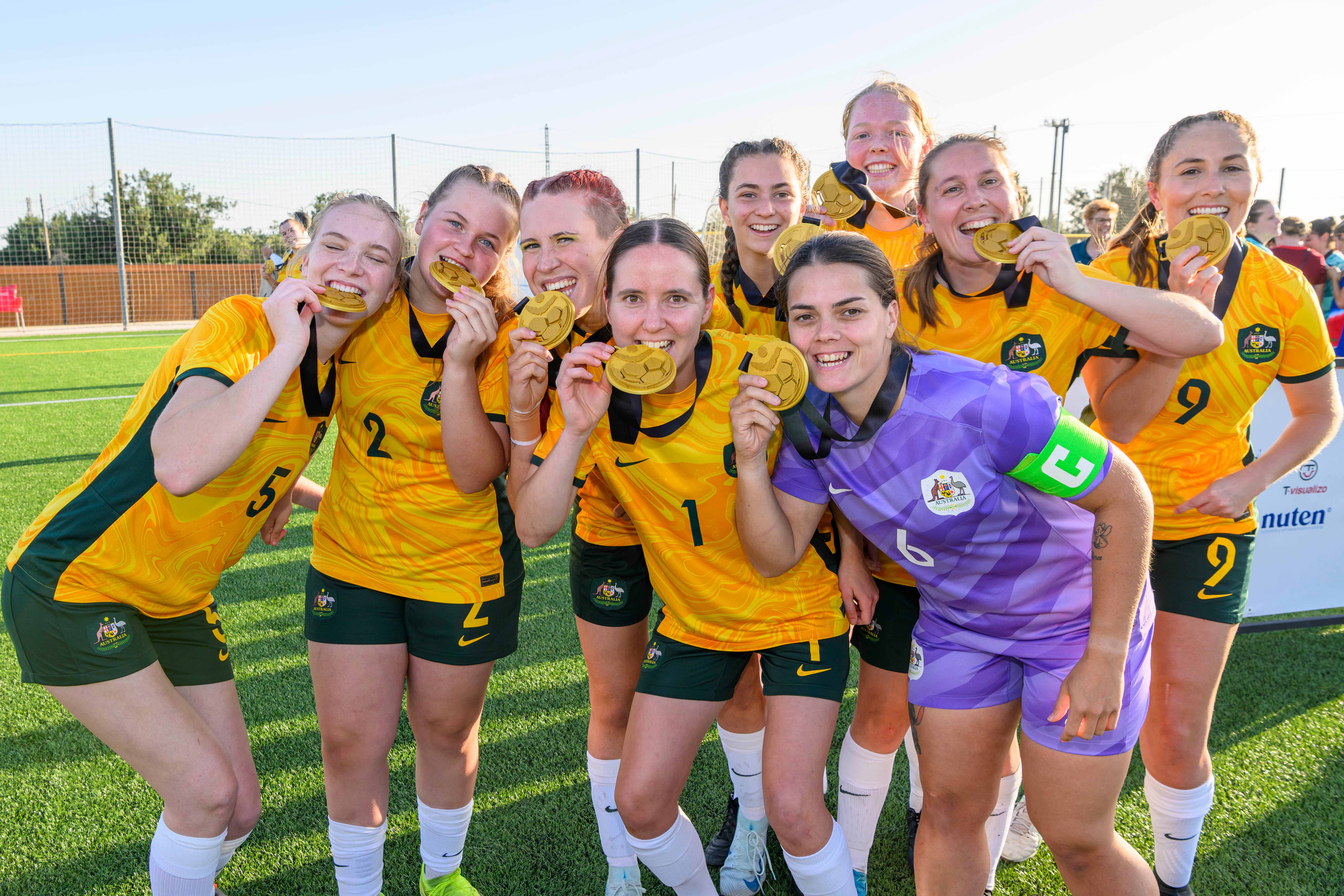 Katelyn Smith (6) of the CommBank ParaMatildas following their IFCPF Women's World Cup Victory.
