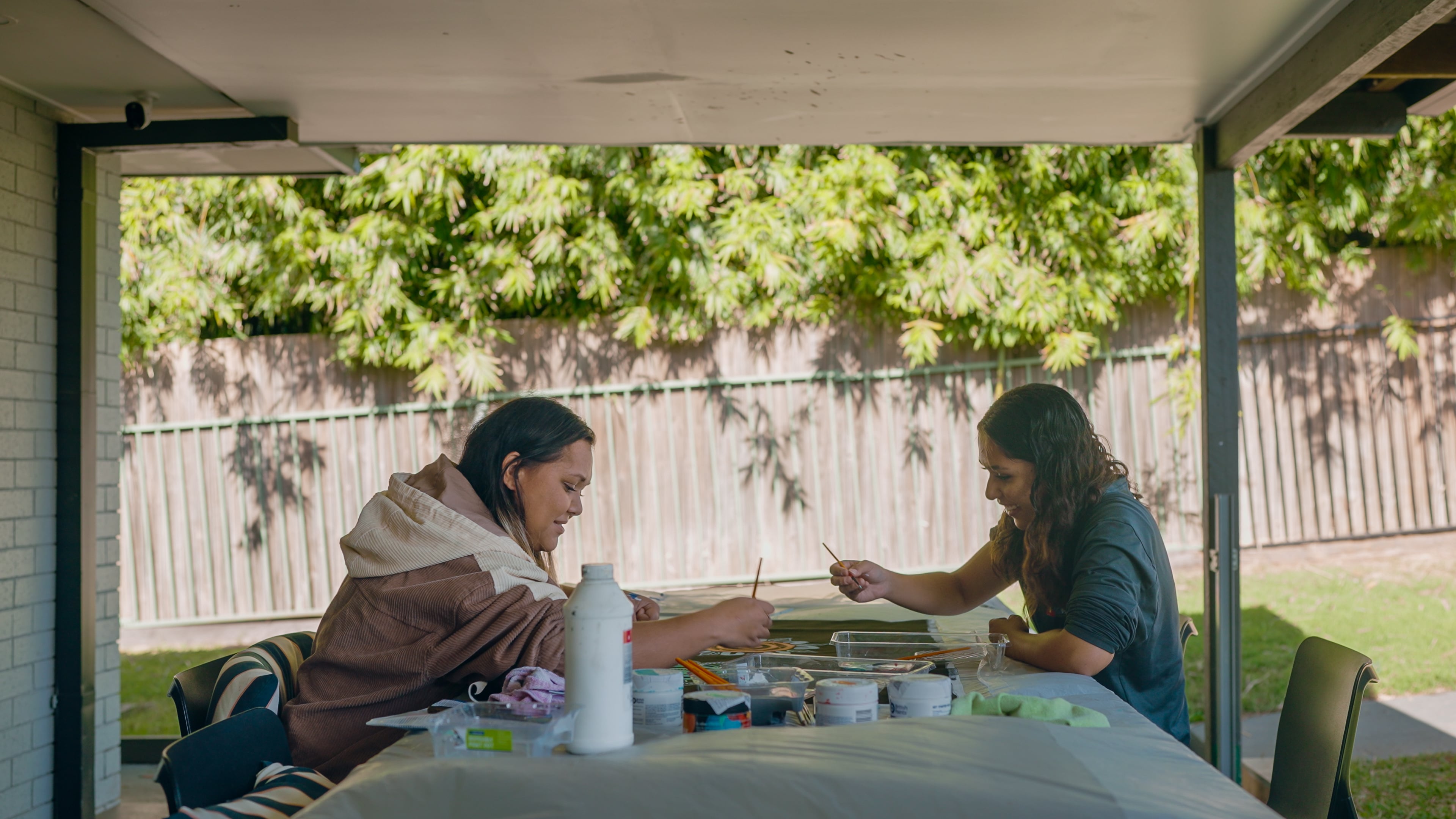 Shaun Hill and Grace Amidy painting
