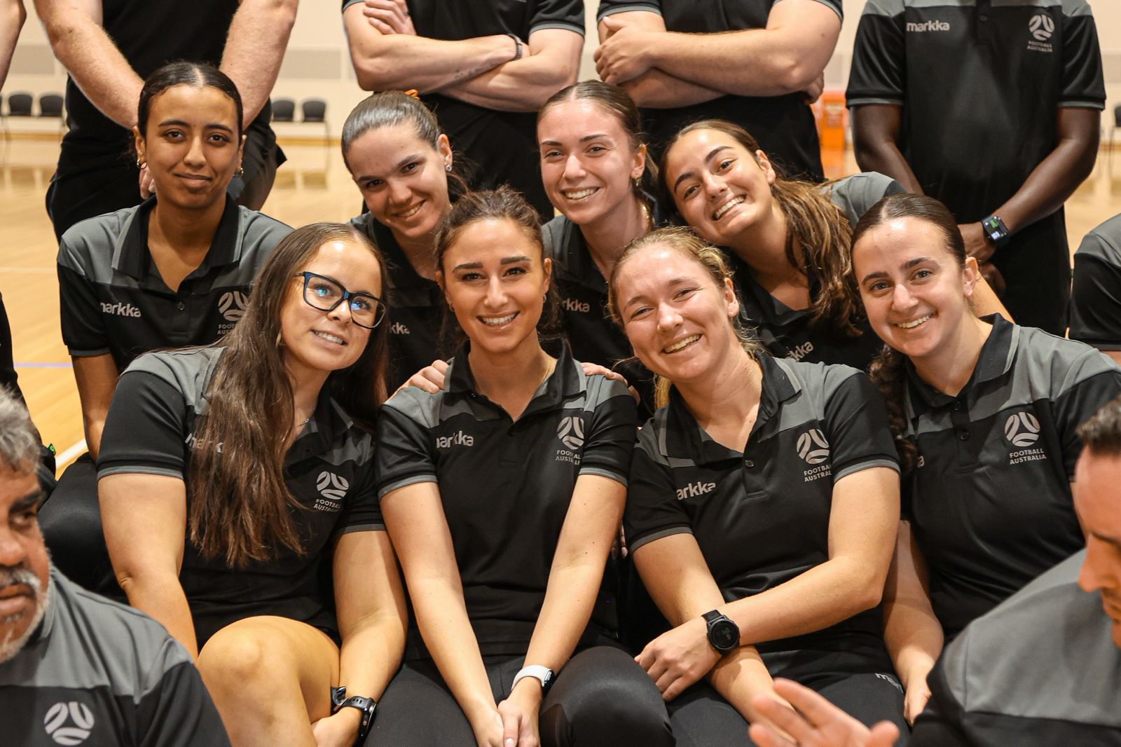 Maria Patrikis with fellow referees (image: supplied)